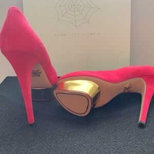 Reddish pink heels . Size 36 1/2